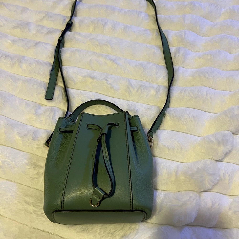 Furla Green Leather Bucket Bag Crossbody